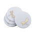 White Marble Coasters with Brass Inlay (Set of 4)